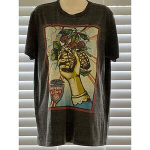 Vintage OBEY Imperial Glory Printed Charcoal Grey T-Shirt Unisex Large